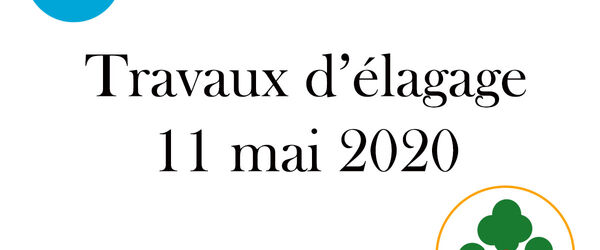 Travaux d'élagage à partir du 11 mai 2020